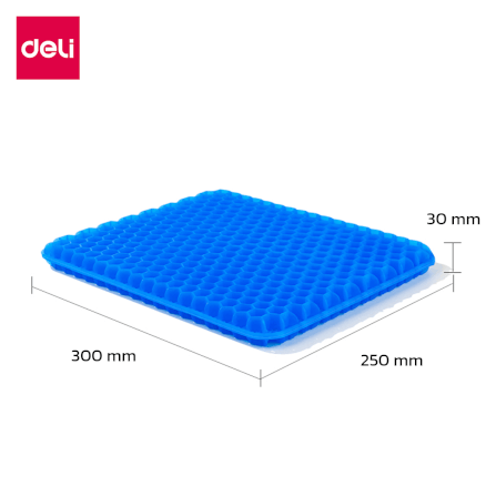 เบาะรองนั่งเจล Deli VS756-BL-01 ขนาด 25x30x3 cm_10